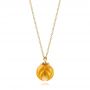 18k Yellow Gold 18k Yellow Gold En Pearl Tulip Pendant - Flat View -  103247 - Thumbnail