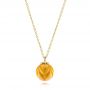 18k Yellow Gold 18k Yellow Gold En Pearl Tulip Pendant - Three-Quarter View -  103247 - Thumbnail