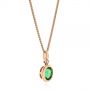 14k Rose Gold 14k Rose Gold Green Tourmaline And Diamond Pendant - Flat View -  106000 - Thumbnail