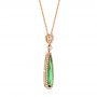 14k Rose Gold 14k Rose Gold Green Tourmaline And Diamond Pendant - Flat View -  106331 - Thumbnail