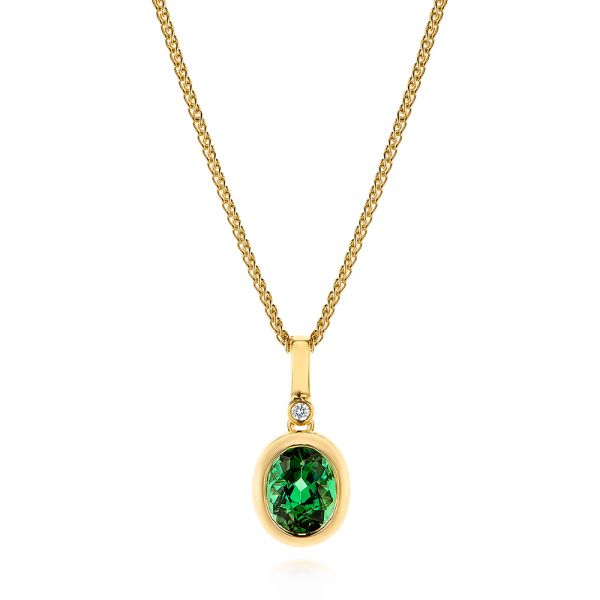 Green Tourmaline And Diamond Pendant #106000 - Seattle Bellevue ...