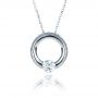  Platinum Platinum Hand Engraved Diamond Pendant - Flat View -  1340 - Thumbnail