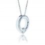  Platinum Platinum Hand Engraved Diamond Pendant - Front View -  1340 - Thumbnail