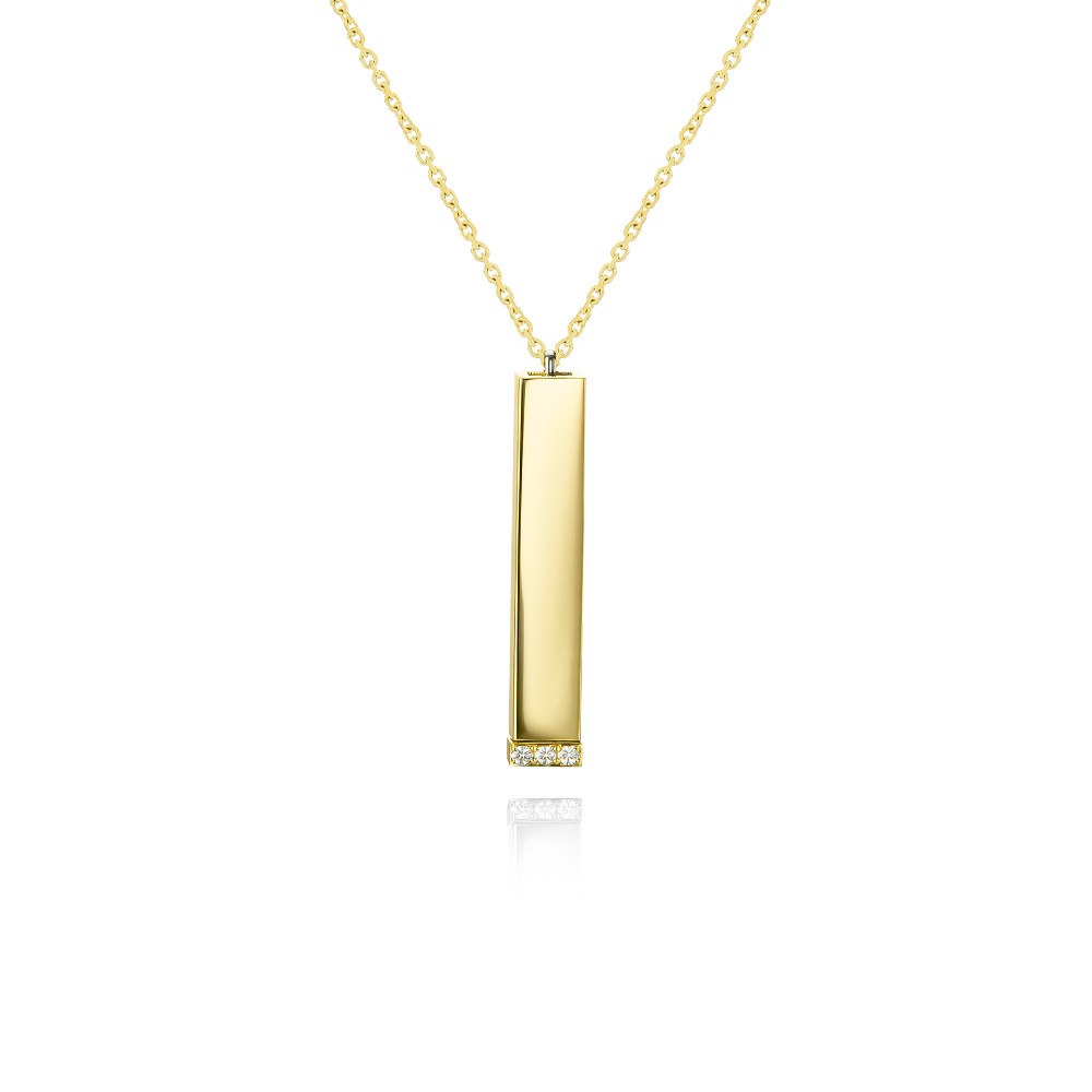 Hidden I LOVE YOU Bar Necklace - Image