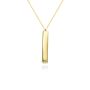 14k Yellow Gold Hidden I Love You Bar Necklace - Three-Quarter View -  108055 - Thumbnail