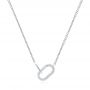  Platinum Platinum Interlocking Diamond Necklace - Three-Quarter View -  106976 - Thumbnail