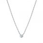 14k White Gold 14k White Gold Invisible Set Round Brilliant Diamond Necklace - Three-Quarter View -  105219 - Thumbnail