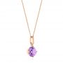 14k Rose Gold 14k Rose Gold Lavender Amethyst Pendant - Flat View -  106541 - Thumbnail