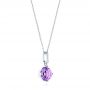  Platinum Platinum Lavender Amethyst Pendant - Flat View -  106541 - Thumbnail