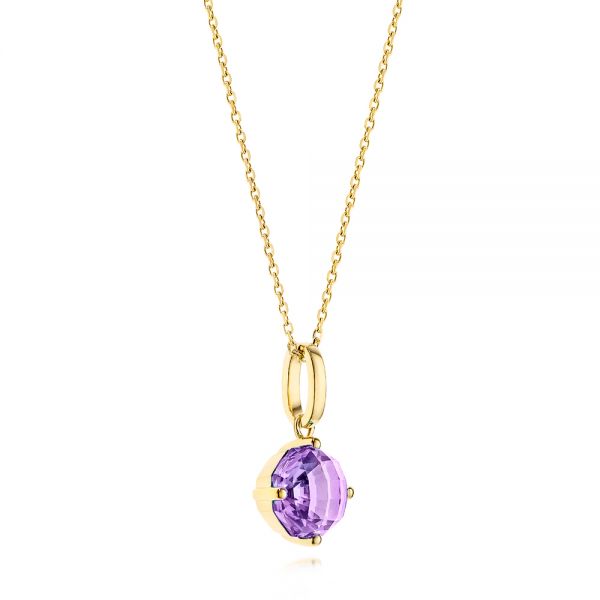 18k Yellow Gold 18k Yellow Gold Lavender Amethyst Pendant - Flat View -  106541
