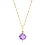 18k Yellow Gold 18k Yellow Gold Lavender Amethyst Pendant - Three-Quarter View -  106541 - Thumbnail