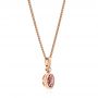 18k Rose Gold 18k Rose Gold Lavender Amethyst And Diamond Pendant - Flat View -  106043 - Thumbnail