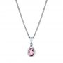  Platinum Platinum Lavender Amethyst And Diamond Pendant - Three-Quarter View -  106043 - Thumbnail