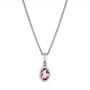 14k White Gold 14k White Gold Lavender Amethyst And Diamond Pendant - Three-Quarter View -  106043 - Thumbnail