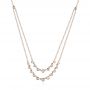 18k Rose Gold 18k Rose Gold Layered Diamond Necklace - Three-Quarter View -  106510 - Thumbnail