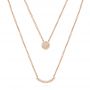 14k Rose Gold 14k Rose Gold Layered Diamond Necklace - Three-Quarter View -  106511 - Thumbnail