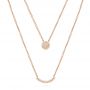 18k Rose Gold 18k Rose Gold Layered Diamond Necklace - Three-Quarter View -  106511 - Thumbnail