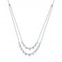 Layered Diamond Necklace - Three-Quarter View -  106510 - Thumbnail