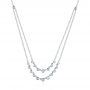 18k White Gold 18k White Gold Layered Diamond Necklace - Three-Quarter View -  106510 - Thumbnail