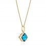 14k Yellow Gold 14k Yellow Gold London Blue Topaz Pendant - Flat View -  106586 - Thumbnail