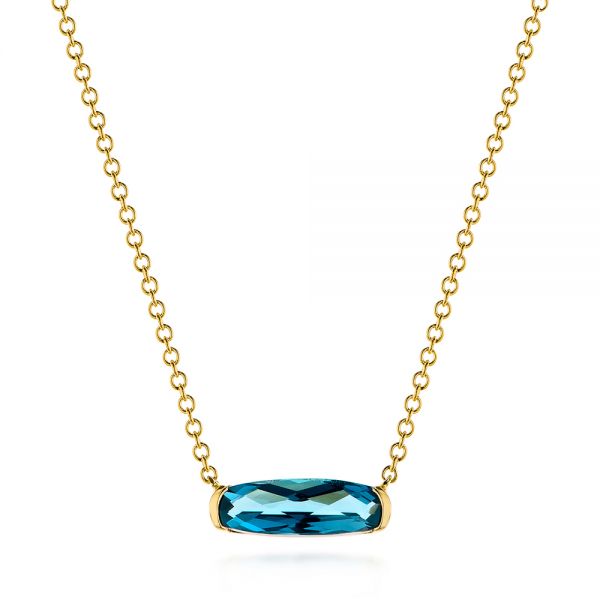 London blue topaz best sale necklace 14k yellow gold