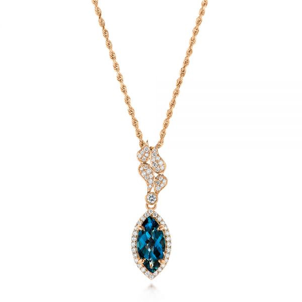 London Blue Topaz and Diamond Pendant - reference design