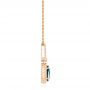 14k Rose Gold London Blue Topaz And Diamond Pendant - Side View -  103776 - Thumbnail