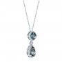  Platinum Platinum London Blue Topaz And Diamond Pendant - Flat View -  105000 - Thumbnail