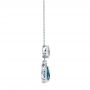 18k White Gold 18k White Gold London Blue Topaz And Diamond Pendant - Side View -  105000 - Thumbnail