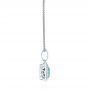 14k White Gold 14k White Gold London Blue Topaz And Diamond Pendant - Side View -  105441 - Thumbnail