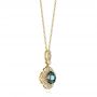 14k Yellow Gold 14k Yellow Gold London Blue Topaz And Diamond Pendant - Flat View -  103748 - Thumbnail