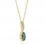 14k Yellow Gold 14k Yellow Gold London Blue Topaz And Diamond Pendant - Flat View -  103776 - Thumbnail