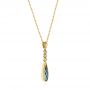 14k Yellow Gold 14k Yellow Gold London Blue Topaz And Diamond Pendant - Flat View -  105398 - Thumbnail