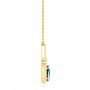 18k Yellow Gold 18k Yellow Gold London Blue Topaz And Diamond Pendant - Side View -  103776 - Thumbnail