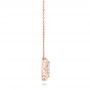 14k Rose Gold 14k Rose Gold Marquise Diamond Halo Pendant - Side View -  103292 - Thumbnail