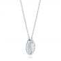  Platinum Platinum Marquise Diamond Halo Pendant - Flat View -  103292 - Thumbnail