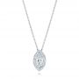 18k White Gold Marquise Diamond Halo Pendant - Three-Quarter View -  103292 - Thumbnail