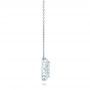 18k White Gold Marquise Diamond Halo Pendant - Side View -  103292 - Thumbnail