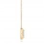 18k Yellow Gold 18k Yellow Gold Marquise Diamond Halo Pendant - Side View -  103292 - Thumbnail