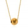 14k Yellow Gold 14k Yellow Gold Mini Globe Necklace - Flat View -  105815 - Thumbnail