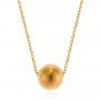14k Yellow Gold 14k Yellow Gold Mini Globe Necklace - Three-Quarter View -  105815 - Thumbnail