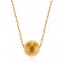 14k Yellow Gold 14k Yellow Gold Mini Globe Necklace - Three-Quarter View -  105815 - Thumbnail