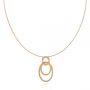 18k Rose Gold 18k Rose Gold Modern Circle Diamond Necklace - Three-Quarter View -  105804 - Thumbnail