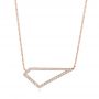 18k Rose Gold 18k Rose Gold Modern Geometric Diamond Necklace - Three-Quarter View -  103698 - Thumbnail