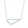  Platinum Platinum Modern Geometric Diamond Necklace - Three-Quarter View -  103698 - Thumbnail