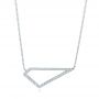 14k White Gold Modern Geometric Diamond Necklace - Three-Quarter View -  103698 - Thumbnail