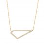 14k Yellow Gold 14k Yellow Gold Modern Geometric Diamond Necklace - Three-Quarter View -  103698 - Thumbnail