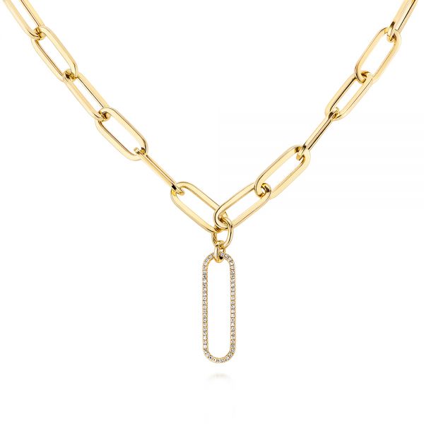 Modern Paperclip Diamond Necklace - reference design