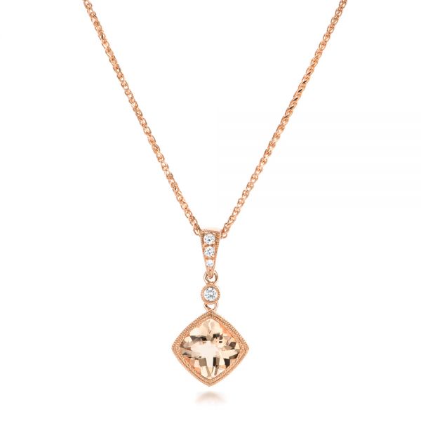 Morganite and Diamond Pendant - Image