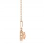 14k Rose Gold 14k Rose Gold Morganite And Diamond Pendant - Side View -  103751 - Thumbnail